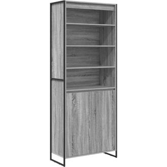 vidaXL Tall Cabinets 2 pcs Grey Sonoma 79 x 36 x 200 cm vidaXL