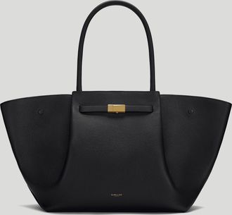 DeMellier The New York in Black Small Grain Leather Shoulder bag