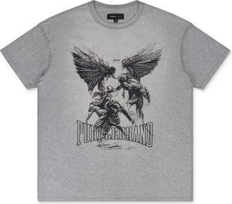 Purple Heather Grey Textured Inside Out T-shirt