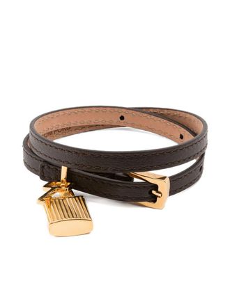 Tom Ford Padlock Leather Bracelet Accessories