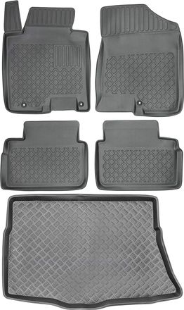 OEM Hyundai I30 Ii Hatchback De 2012-2017 Set - Alfombrillas Para Coche + Alfombrilla Para Maletero