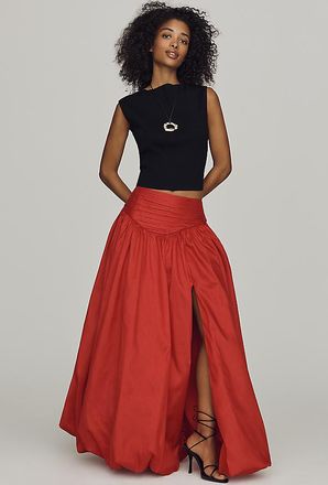 Hutch Bubble-Hem Maxi Skirt