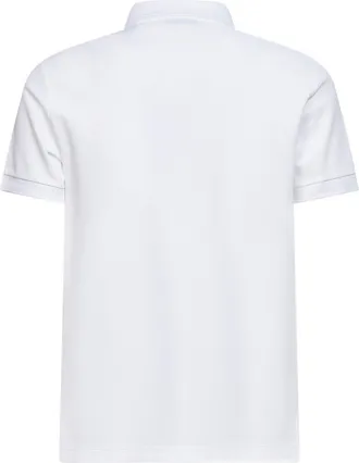 Burberry Mens Polo Shirt Ekd Embroidery White Cotton T-shirts And Polos