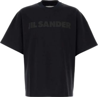 Jil Sander T-shirt met logo - Blauw