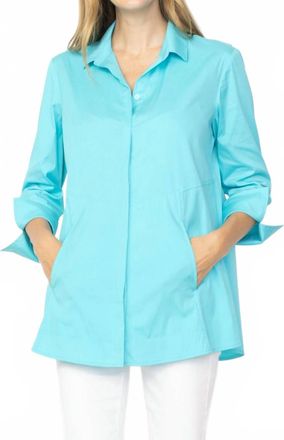 Habitat Hidden Placket Shirt In Sea Glass