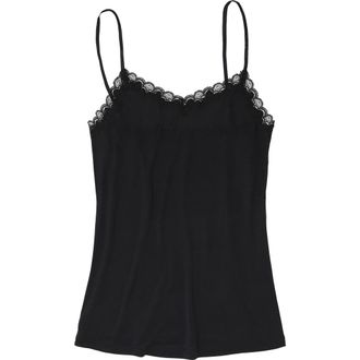Uwila Warrior Soft Silk Lace Trim Camisole in Tap Shoe Black at Nordstrom, Size Xx-Large