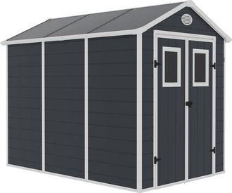 Habitat et Jardin Caseta De Jard&iacute;n De Resina texas - 5,23 M&sup2; - Kit De Anclaje Incluido - Antracita