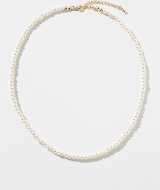 Simons Womens Small pearly bead necklace
