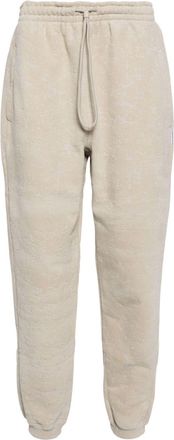 Alexander Wang flocked cotton track pants - unisex - Polyamide/Cotton/Viscose - S - Neutrals