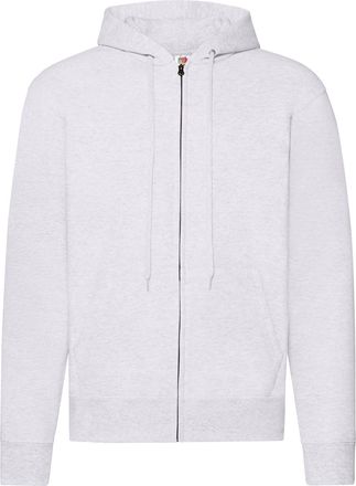 Fruit Of The Loom Fruit of the Loom Heren Classic Heather Hoodie met rits (Wit)