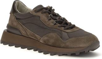 Brunello Cucinelli Calf Leather & Techno Cotton Sneaker - Brown