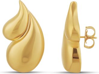 SHYMI Double Tear Statement Drop Earrings - 14K Gold Filled, Rhodium Plated, Day to Night
