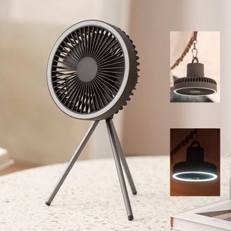 OEM Ventilador De Escritorio Con Luz, 18 X 18 Cm, 560 G, 10.000 Mah, 27 H De Autonom&iacute;a (gris)