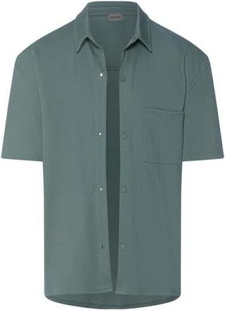 Hanro Travelwear Cotton Jacket in Studio Green at Nordstrom, Size Xx-Large