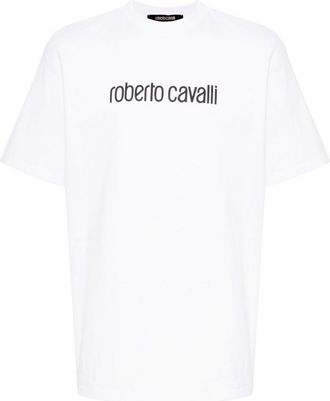 Roberto Cavalli logo-print cotton T-shirt - men - Cotton - S - White