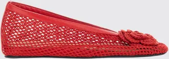 Ganni Ballerine in cotone traforato con applicazione floreale