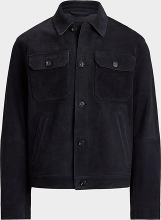 Polo Ralph Lauren Men & apos;s Suede Trucker Jacket