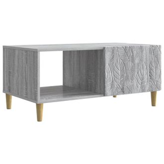 vidaXL Mesa De Centro Sonoma Gris 90 X 50 X 40 Cm Madera De Ingenier&iacute;a Vidaxl