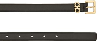 Ferragamo Double Gancini Buckle Belt - Black