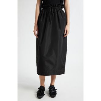Simone Rocha Gathered Waist Tulip Skirt in Black at Nordstrom, Size 0 Us
