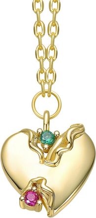 Genevive Silver Cz Pendant Necklace