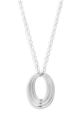 Nordstrom Concentric Circle Pendant Necklace in Silver at Nordstrom