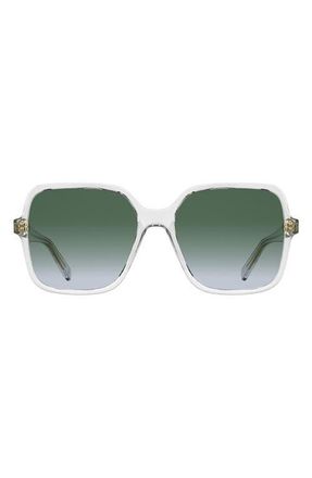 Longchamp Le Pliage 57mm Gradient Modified Rectangular Sunglasses in Crystal at Nordstrom
