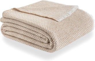 OEM Manta De Algod&oacute;n Extrasuave - 150200cm, Color Beige Arena, Multiusos, Para Las Cuatro Estaciones, Sof&aacute;/coj&iacute;n/bufanda