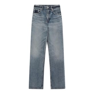 Alaia Straight Denim Jeans - female - Ala&iuml;a - Straight Fit Jeans - Blue - W30 - Jeans