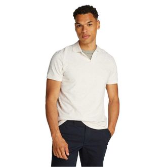 Tommy Hilfiger Heren Terry Regular Poloshirt (Ivoor/Petaal)