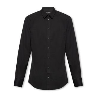 Dolce & Gabbana Klassiek overhemd - Heren - Zakelijke Overhemden - Zwart - L - Katoen - Overhemden