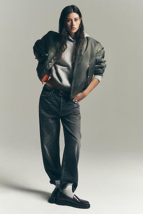 Anine Bing Fritz Mid-Rise Straight-Leg Ankle Jeans