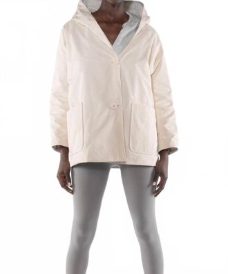OOF Wear Memory Nylon Reversible Hooded Jacket In Panna