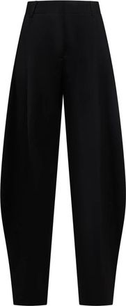 Andamane Pleated Broeken - Dames - Wijde Broeken - Zwart - XS - Leer - Broeken
