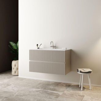 Mobo Mobile bagno sospeso modello sophia 80cm Base sospesa -lavabo - cashmere -specchio escluso mobo