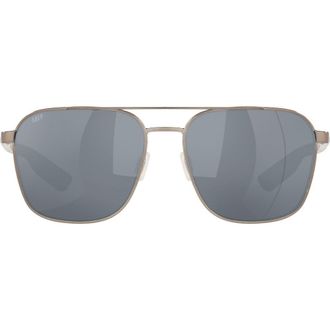 Costa Wader 58mm Polarized Pilot Sunglasses in Gunmetal /Gray Silver 580P at Nordstrom