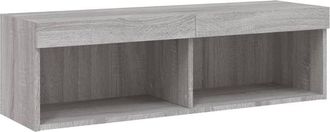 vidaXL Vidaxl - Mueble para tv con luces led gris Sonoma 100x30x30 cm
