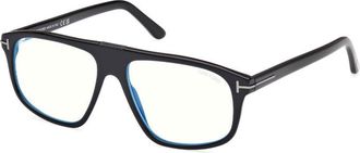 Tom Ford FT5901-B-N 001 Shiny Black/Clear Blue Light Block 55mm