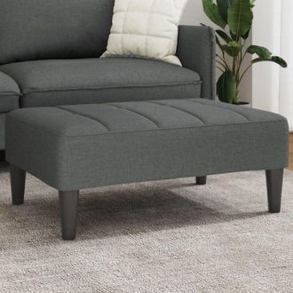 vidaXL vidaXL Poggiapiedi Grigio Scuro 77x55x31 cm in Tessuto