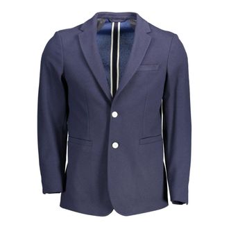 GANT Blazers, male, Blue, XL, Classic Blue Mens Jacket Slim Fit