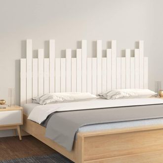 vidaXL Cabecero De Cama Pared Madera Maciza Pino Blanco 159,5x3x80 Cm Vidaxl