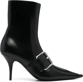 Balenciaga Knife Belt 80mm ankle boots - women - Sheepskin/Calf Leather/Calf Leather - 37 - Black