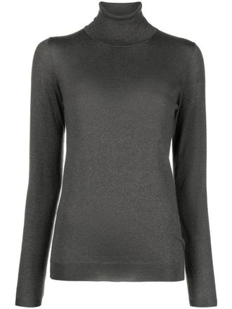 Brunello Cucinelli Grey High Neck Sweater
