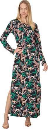 Lilly Pulitzer Marylane Upf 50+ Maxi Womens Dress Dancing In The Moonlight : XL, Nylon/Spandex