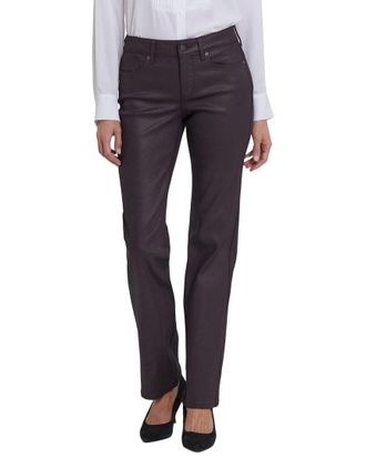 NYDJ Marilyn Fig Coated Straight Leg Jean