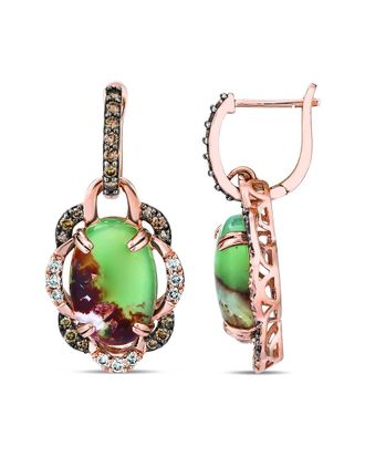 Le Vian Peacock Aquaprase 14K Rose Gold 9.39 ct. tw. Diamond & Aquaprase Earrings