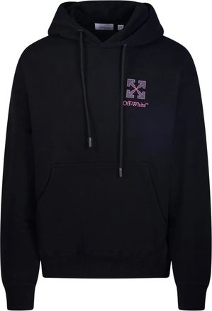 Off-white Minimalist Black Hoodie With Adjustable Drawstring And Subtle Logo