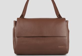 Alexander Smith Taylor shoulder bag in dark brown hammered leather