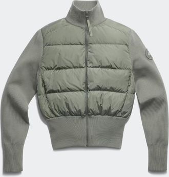 Canada Goose Manteau &agrave; capuchon en tricot matelass&eacute; large HyBridgeMD Tonal Disc (Femmes, Cottongrass, TP)