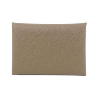 Herm&egrave;s Etoupe Gray Epsom Leather Coin Purse/Coin Case (Pre-Owned)